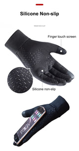 Gants d'extérieur coupe-vent et imperméables pour écran tactile, pouce et index, gants chauds pour la course à pied et le cyclisme