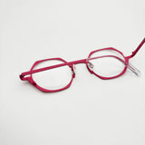 Wcwe Belight Optical Belgium Geometry Irregular Shape Titanium Eyewear Spectacle Frame Men Women Eyeglasses