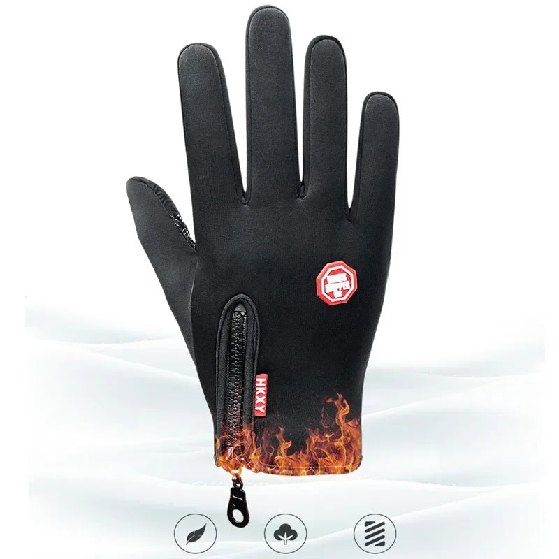 Gants de ski en velours pour écran tactile, chauds et imperméables, résistants au froid, pour l'automne et l'hiver