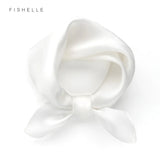 Foulard en pure soie blanche, foulard, mouchoir, foulard pour femme, 50x50, petit hijab, écharpe de cou, printemps automne