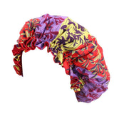 Bonnet de nuit pour enfants et filles, imprimé floral, bonnet de nuit en satin, turban, bonnet de nuit pour enfants, bonnet de soins capillaires, bonnet de nuit