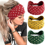 Boho Headbands For Women Fashion Stretch Wide Hair Bands Knoted Turban Yoga Sweatband Elastic Head Bands Stylish Wrap Headbands