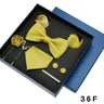 Coffret cadeau pour homme et femme, pochette, cravate, boutons de manchette, broche, couleur unie, pour mariage, affaires, vente en gros