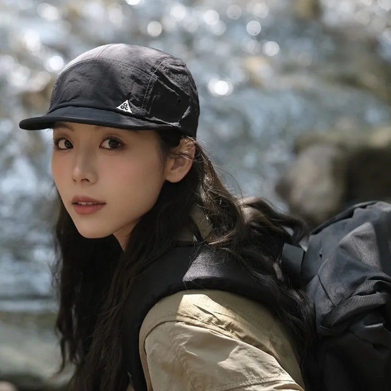 Casquette de baseball japonaise rétro à 5 panneaux pour femme, protection solaire, polyvalente, décontractée, souple, pour le printemps et l'été
