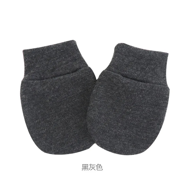 Bonnet pour nouveau-né avec gants, bonnet chaud en coton pour enfants, accessoires pour enfants, bonnet de nuit pour bébés de 0 à 6 mois, automne et hiver