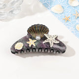 Pince à cheveux YHJ en forme d'étoile de mer pour femme, pince à cheveux en acétate et strass, bijoux de vacances, pince à cheveux tendance, accessoires pour cheveux