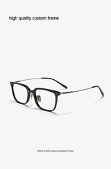 High Quality Luxury Glasses Ultra Light Pure Titanium Men's Eyeglass Frames High-Quality Acetate Prescription Eyeglass Frames