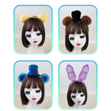 Lovely Plush Bear Ear Headband for Women Girl Birthday Party Gathering Headpiece School Event Accessory Stage Hairhoop