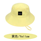 SMILE Baby Sunhat Summer Spring Kids Bucket Hat For Girls Boys Children Big Visor Cotton Sun Cap Beach Travel Panama Hats Caps