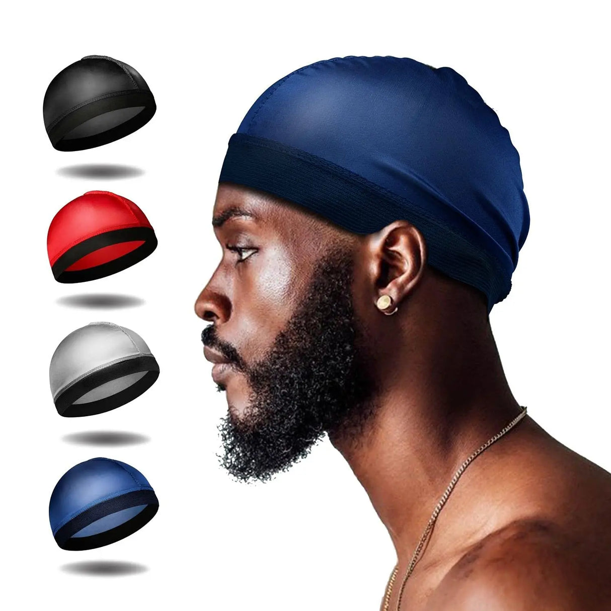 Bonnet unisexe en soie pour homme, bonnet rafraîchissant en élasthanne, bonnet rafraîchissant en soie