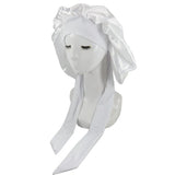 New Satin Hair Cap For Sleeping Invisible Flat Imitation Silk Round Haircare Women Headwear Ceremony Adjusting Button Night Hat
