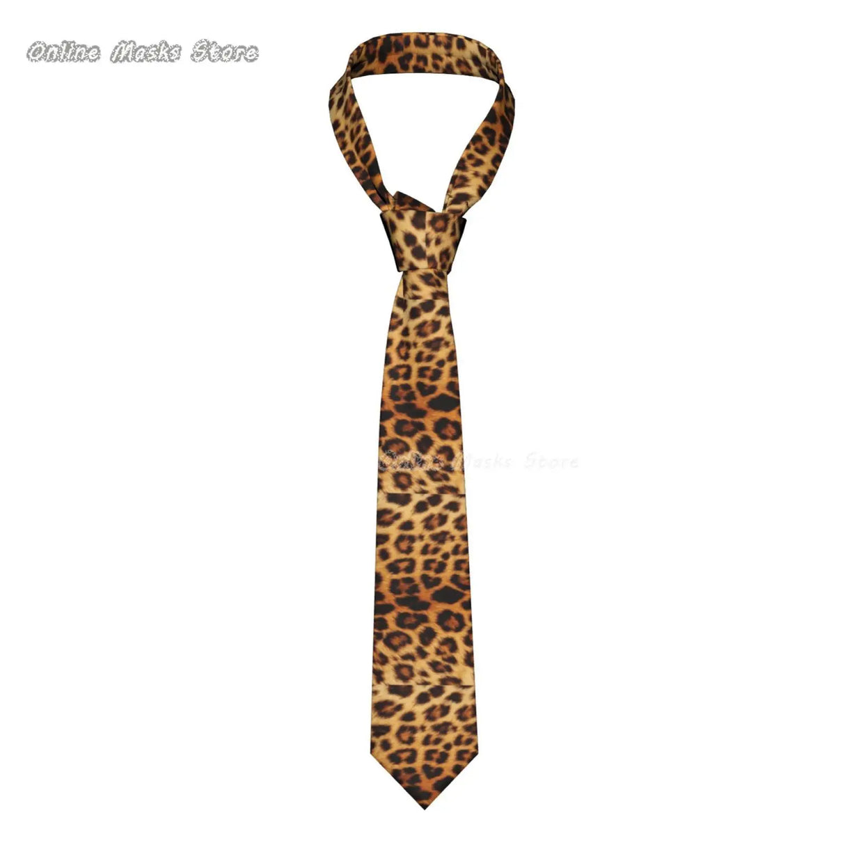 Cravates léopard pour hommes, soie et polyester, étroites, 8 cm, motif tigre, pour costumes, accessoires, fête de mariage, cosplay