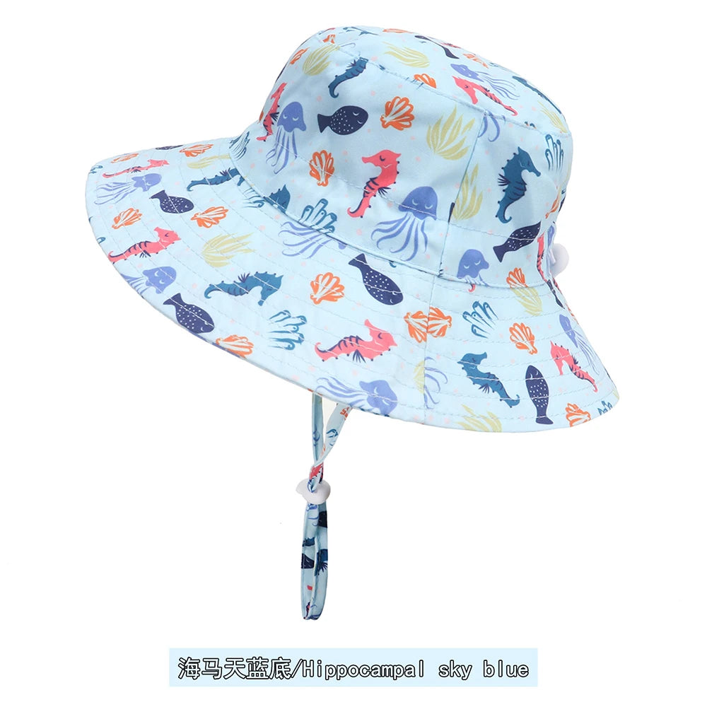 XS,M,L Summer Baby Sun Hat UV Protection Kids Bucket Hat For Girls Boys Outdoor Panama Beach Caps Toddler Infant Bucket Cap