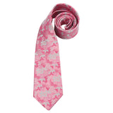 Ensemble de cravates en soie rose floral pour hommes, ensemble de cravates de fête de mariage, mouchoir, broche, boutons de manchette, accessoires pour hommes de haute qualité Gravata