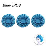 New Women's Satin Solid Wide-brimmed Sleeping Hat Unisex Head Wrap Elastic Band Cap Hair Care Bonnet Night Hat bonnet de nuit