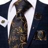 Cravate rose cachemire avec broche en soie, élégante cravate de mariage pour homme, bouton de manchette pratique, mode affaires fête, créateur de cravate haute