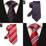 Cadeaux pour hommes EASTEPIC : cravates rayées, cravates rouges pour messieurs en vêtements raffinés, accessoires à la mode pour les occasions sociales