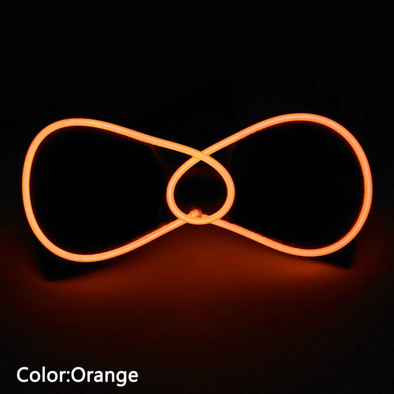 LED Acrylic Bow Tie Light up LED Men Bow Tie Luminous Bow tie Costume Men Ties DJ Dance Glow Decoration Novelty Gift LED Cravat