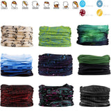 2051 Turban magique multifonction sans couture pour homme et femme, cache-cou, bandana, cyclisme, extérieur, coupe-vent, masque facial