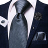 Cravate rose cachemire avec broche en soie, élégante cravate de mariage pour homme, bouton de manchette pratique, mode affaires fête, créateur de cravate haute