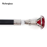 Red Diamond Type White Walking Stick with Hidden Plate Self Defense Fashion Cane Plate Cosplay Crosier Stick 90cm