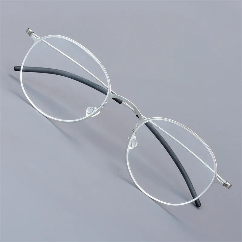 Thititanium Glasses Frame Men Denmark Brand 5504 Women Eyeglasses Thin Rim Screwless Ultralight Classics Round Eyewear 2025 New