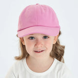 Casquettes pour enfants, couleur unie, en coton respirant, à rabat, ajustable, pour bébés, filles, été, de 1 à 5 ans