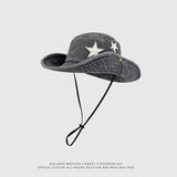 Retro Y2K Spice Girls Style Fisherman Hat Summer Cowboy Sun Cap Travel Photo Bob Panama Women Outdoor Hiking Sunshade Bucket Hat