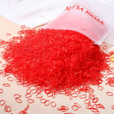 Lot de 1 000 élastiques à cheveux jetables colorés pour filles, accessoires pour cheveux, élastiques pour queue de cheval