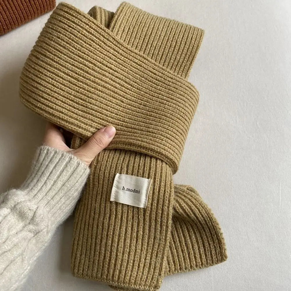 Knit Wool Scarf Elegant Solid Color Cashmere Shawl Red Knitted Shawl New Year Scarf Long Shawl Winter Cashmere Scarves Male