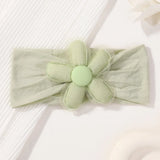 1Pc Baby Nylon Headscarf Astique Suitable Newborn Girl Flower Handmade Headband Elastic Hairband Turban Toddler Hair Accessories