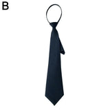 Cravate unisexe pour hommes et femmes, fermeture éclair, noire, à clip, pour hommes, cravates de sécurité, cravates pour vêtements, cravates mates pour porteurs funéraires