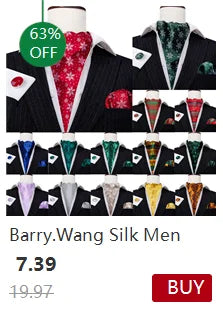 Ensemble élégant de cravates et boutons de manchette en soie à fleurs multiples pour homme, cravate jacquard à fleurs pour mariage, entreprise, fête, événement, Barry.Wang