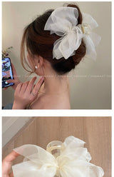 Pince à cheveux en maille pour femme, élégante, en forme de nœud, accessoire pour cheveux, cadeau idéal