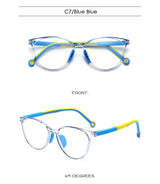 Blue Light Blocking Glasses for Kids Computer Glasses TR90 Frame Clear Lens Girl Boy Video Gaming Children Safety Eyewear
