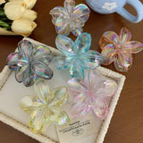 Hairpin Flower Hair Clip Cute Grab Clip Plastic Large Hair Claw Beach Headwear Hair Accessories Transparent Hair Clip Female