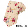 Nouvelle cravate florale pour hommes et femmes, cravate fine en coton pour mariage, cravates décontractées pour hommes, costumes classiques, cravates à imprimé floral