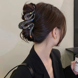 Luxury Large Metal Hair Claw Clip Irregular Hairpins Punk Crystal Hair Crabs Barrettes Vintage Jaw Clips Women Hair Accessories