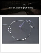 DIEDIESEE New Anti Blue Light Men's And Women's Titanium Frame Can Be Paired With Myopia Optical Prescription Glasses Frame 1901