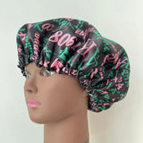 Bonnet de nuit/bonnet de douche noir, cadeaux de fête universitaire pour femmes, association de sœurs de sororité