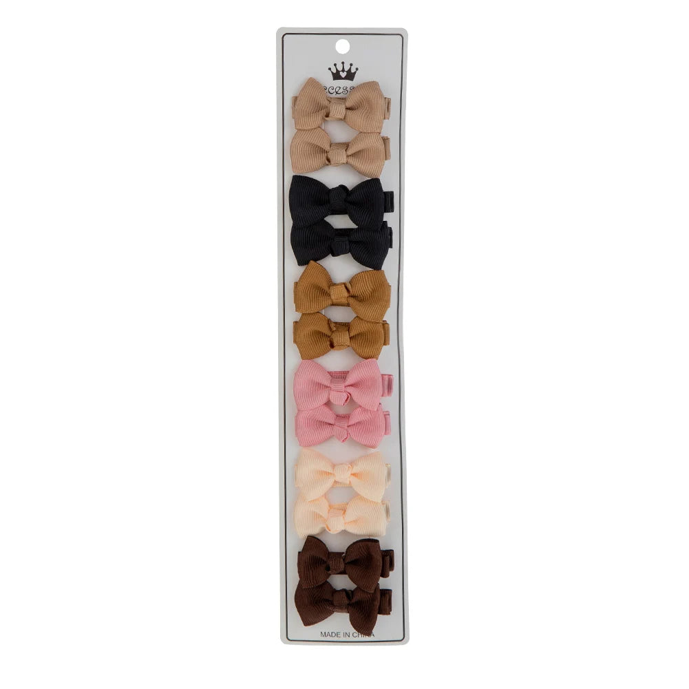 Lot de 12 barrettes à cheveux en ruban gros-grain massif de 4,5 cm pour enfants, faites à la main, accessoires photo, coffret cadeau