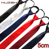 Zipper Tie Men Bridegroom Wedding Necktie Lazy Pre-tied Ties Striped 8cm Hot Sell Style Zipper Necktie For Men Women Wholesale