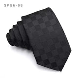Cravate de luxe fine et étroite pour homme, 6 cm, noire, unie, à pois, rayée, en jacquard, idéale pour les soirées d'affaires
