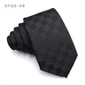 Cravate de luxe fine et étroite pour homme, 6 cm, noire, unie, à pois, rayée, en jacquard, idéale pour les soirées d'affaires