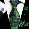 Ensemble de cravates en soie rose floral pour hommes, ensemble de cravates de fête de mariage, mouchoir, broche, boutons de manchette, accessoires pour hommes de haute qualité Gravata
