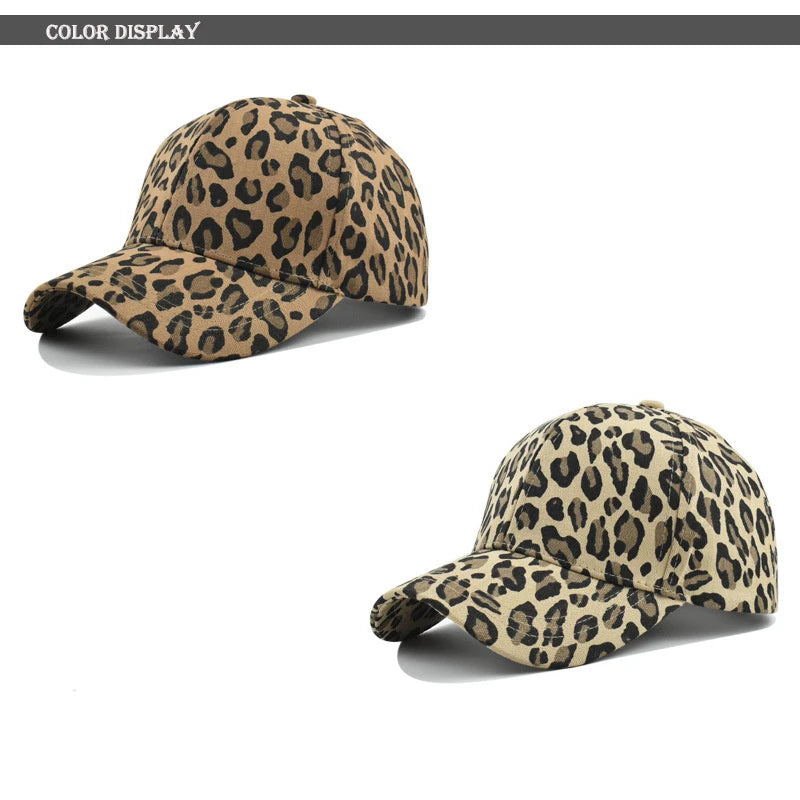 Summer Men Women Baseball Cap Leopard Print Snapback Hat Cotton Adjustable Hip Hop Hat Outdoor Sports Trucker Caps Sun Hats