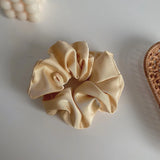 Elegant Silk Elastics Hair Band Solid Color Scrunchies for Women Girl Ponytail Holder Hair Rope Korean Hairband Hair Accessoires