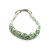 Braided Rope Headwrap Small Daisy Elastic Hair Band Turban Women Hair Scarf Crochet Bandana Macrame Hair Band Bohemian Headband