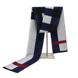 Écharpe à carreaux pour hommes, nouvelle mode automne-hiver 2022, pashmina, épaisse et chaude, en cachemire, longue écharpe classique pour hommes