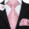 Ensemble élégant de cravates et boutons de manchette en soie à fleurs multiples pour homme, cravate jacquard à fleurs pour mariage, entreprise, fête, événement, Barry.Wang